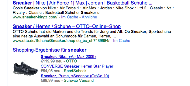 Screenshot google Merchant
